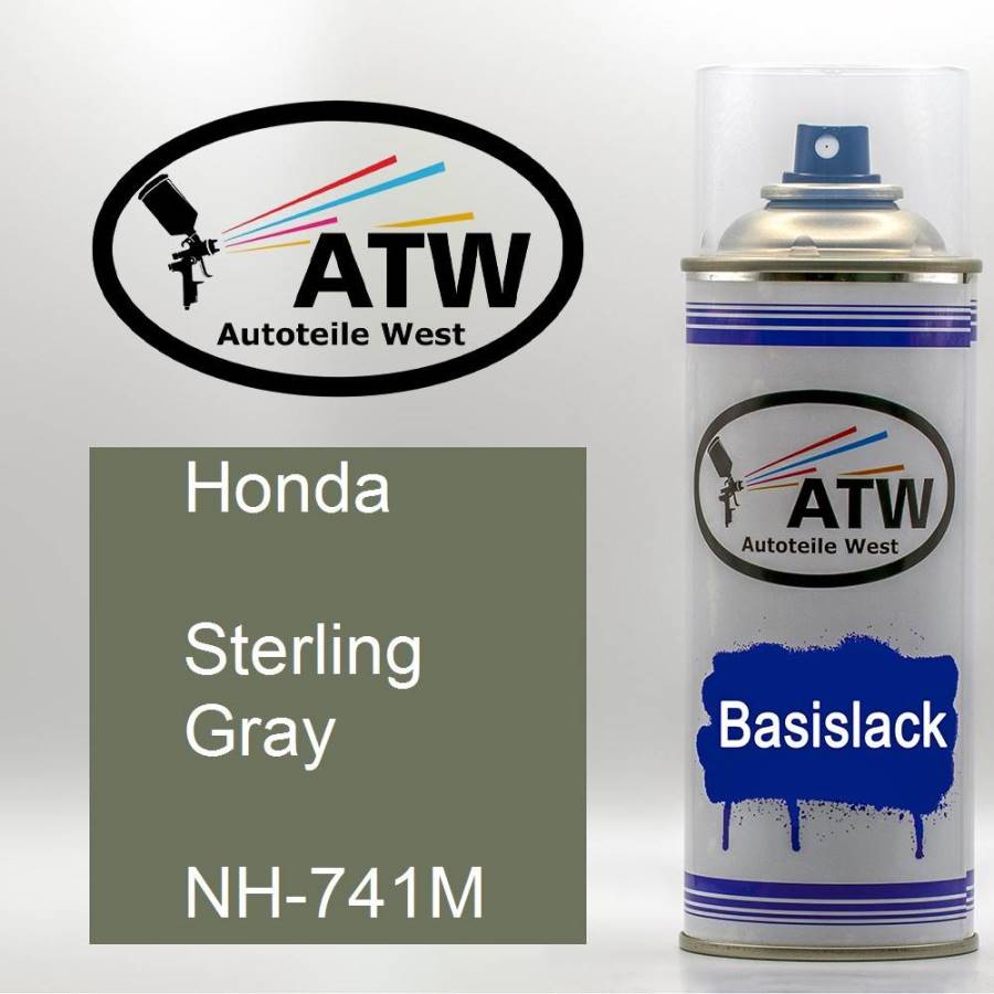 Honda, Sterling Gray, NH-741M: 400ml Sprühdose, von ATW Autoteile West.
